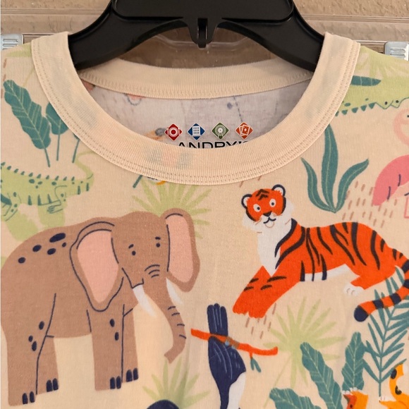 Landry's Rainforest Jungle Animal Print Pajamas Cotton Sleepwear - Picture 3 of 11